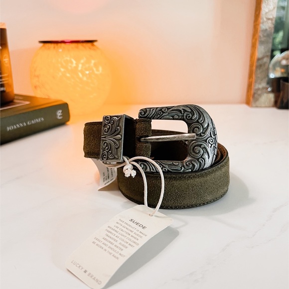 Olive Western Belt - Picture 2 of 7